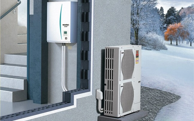 Illustration maison pompe à chaleur